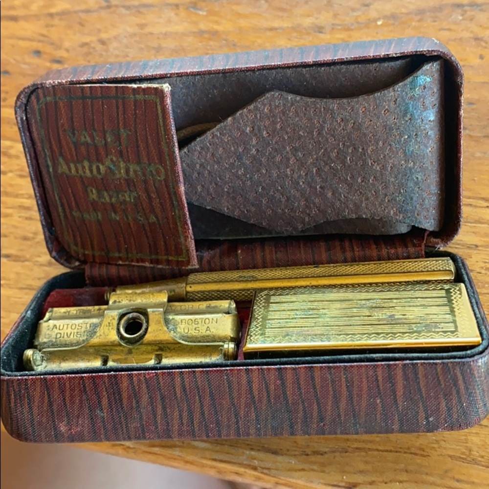 VTG Valet Auto Strop razor and leather strap set